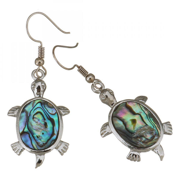 Abalone Shell Turtle Earrings