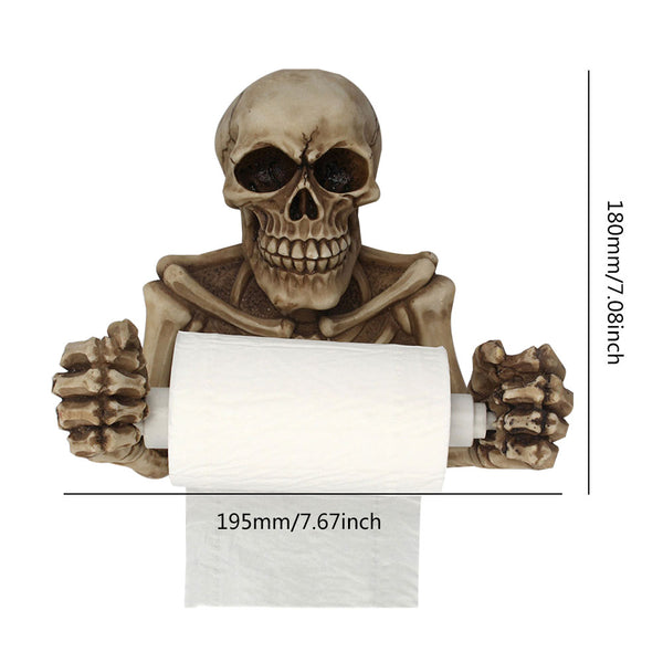 Skull Toilet Paper Holder Wall Mount