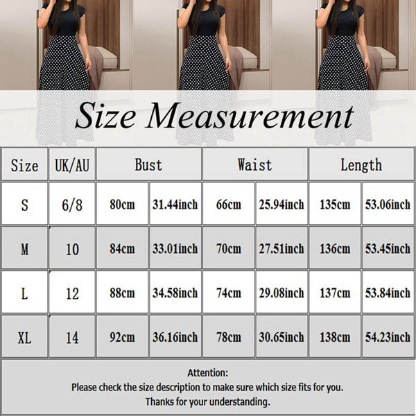 Fashion Black Elegant Short Sleeve Maxi Dress