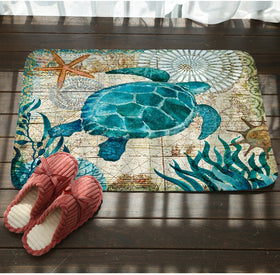 Sea Turtle Pattern Anti-Slip Doormat