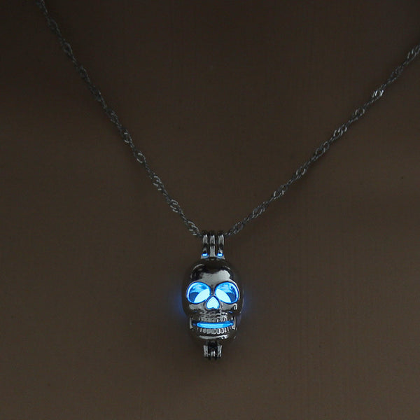 Glow in the Dark Choker Skull Statement Necklace