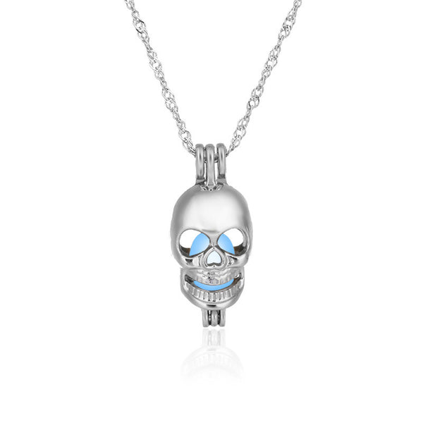 Glow in the Dark Choker Skull Statement Necklace