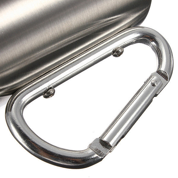 Stainless Steel Mug with Carabiner Clip - Free Shipping