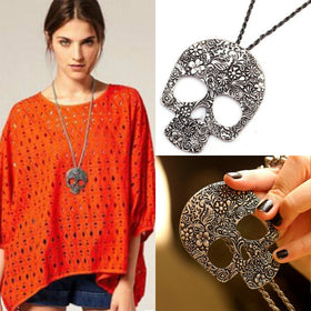 Skull Floral Necklace