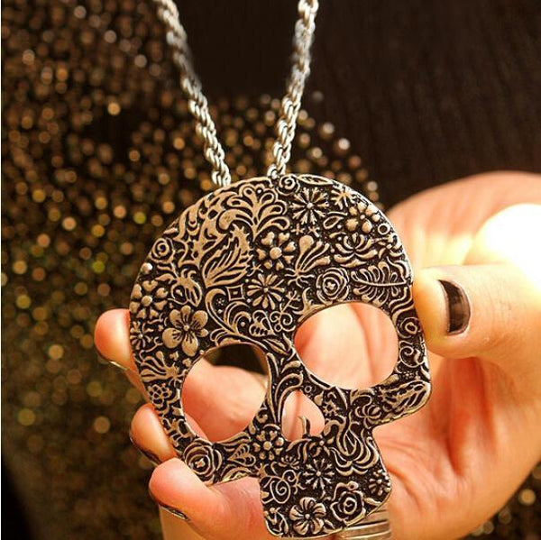 Skull Floral Necklace