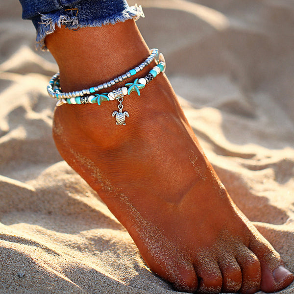 Multiple Layer Sea Turtle Beads Anklets Bracelet