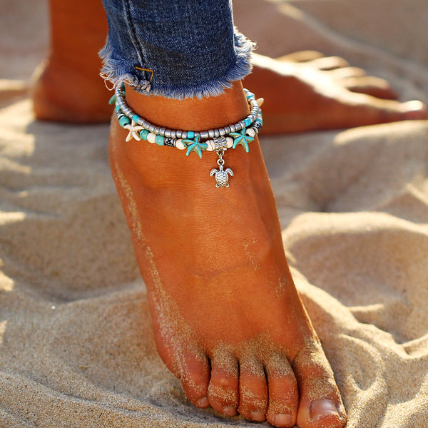 Multiple Layer Sea Turtle Beads Anklets Bracelet