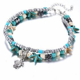 Multiple Layer Sea Turtle Beads Anklets Bracelet