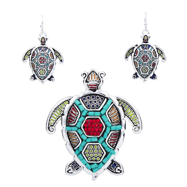 Sea Turtle Multicolor Jewelry Set - Free Shipping!