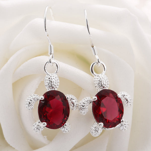 Sea Turtle Drop Pendant Hook Earrings - Free