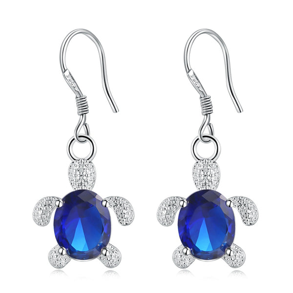 Sea Turtle Drop Pendant Hook Earrings - Free
