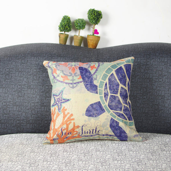 Decorative Home Sea Turtle Pillow Cover - Free Shipping