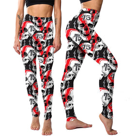 Red And Black Skulls Leggings