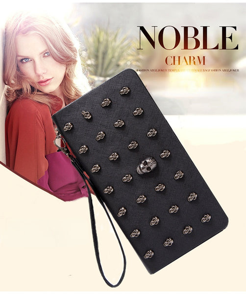 Skull Pattern Women Clutch Wallet