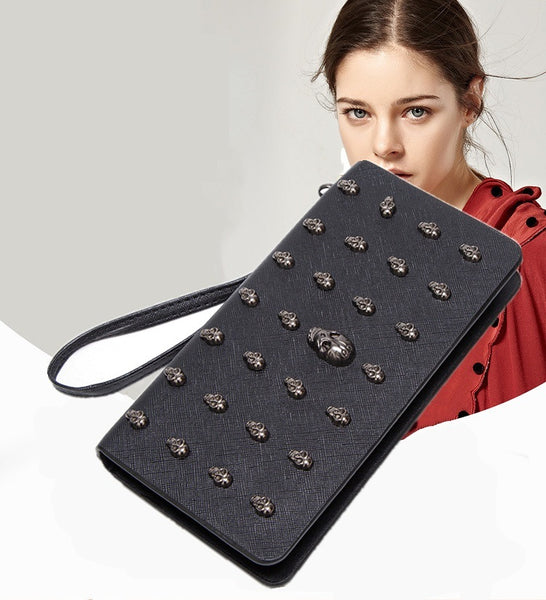 Skull Pattern Women Clutch Wallet