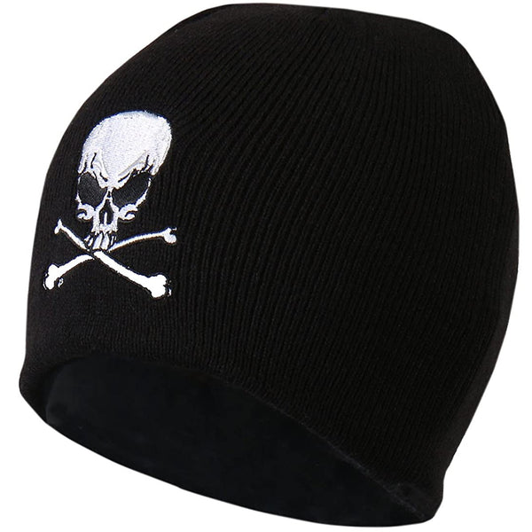 Skull and Crossbones Knit Beanie