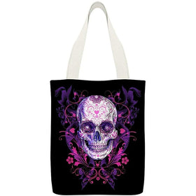 Skull Canvas Tote Bag