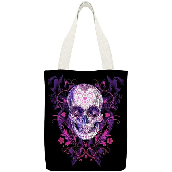Skull Canvas Tote Bag
