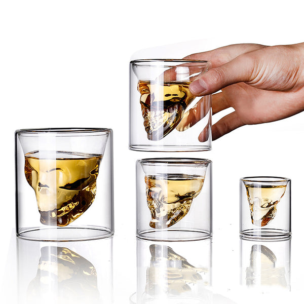 Set Of 4 Skull Shot Glasses (25ml)