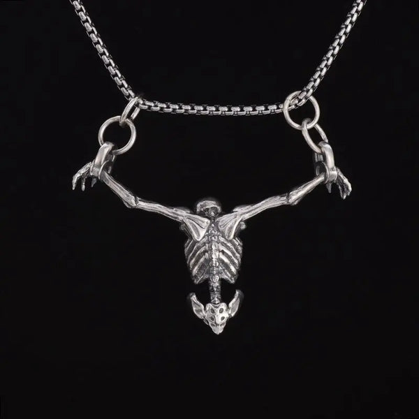 Skeleton Skull Tassel Bone Chain Choker Necklace