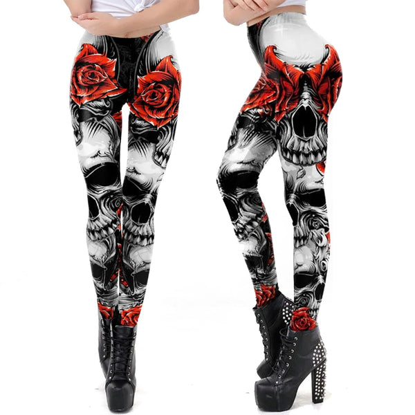 Skull Rose Leggings