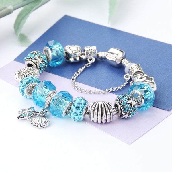 Starfish Shell Turtle Charm Bracelet  - Free