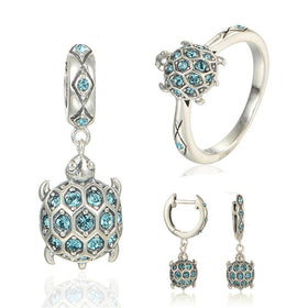 Sterling Silver Sea Turtle Jewelry Set