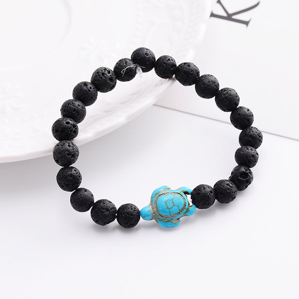Sea Turtle Natural Stone Bracelet