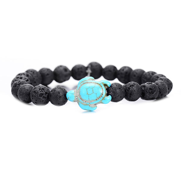 Sea Turtle Natural Stone Bracelet