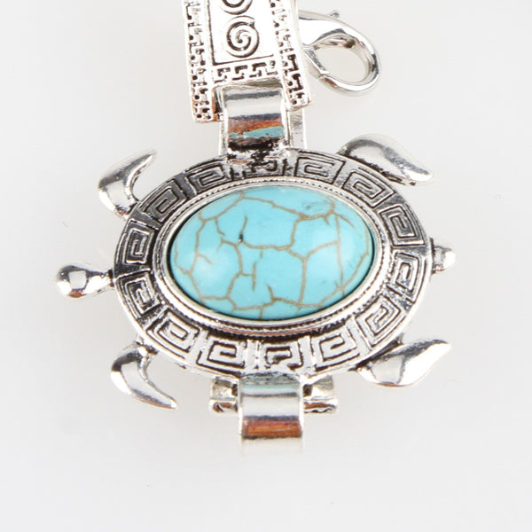 Silver Plated Sea Turtle Shaped Turquoise Fashion Bracelet - Free Shipping!
