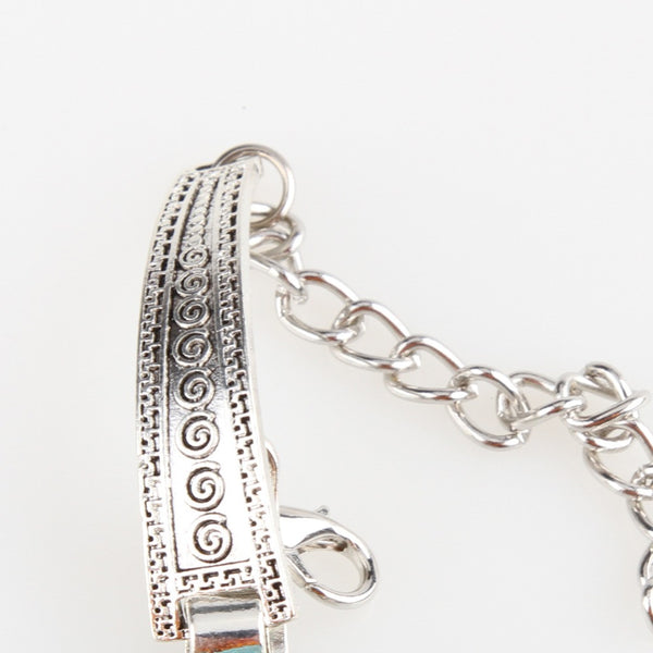 Silver Plated Sea Turtle Shaped Turquoise Fashion Bracelet - Free Shipping!