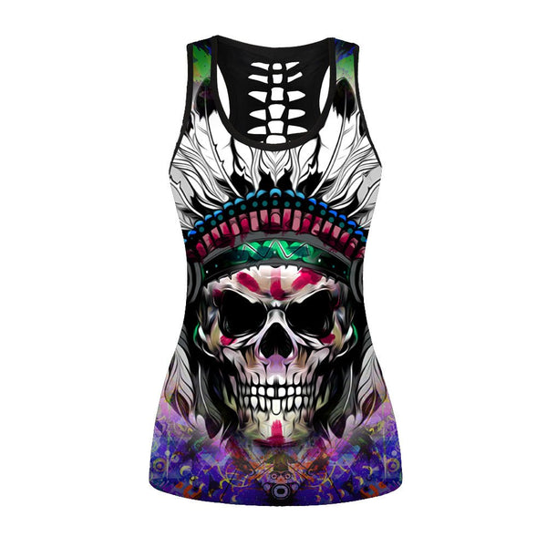 Women 3d Print Skulls Sleeveless Tops