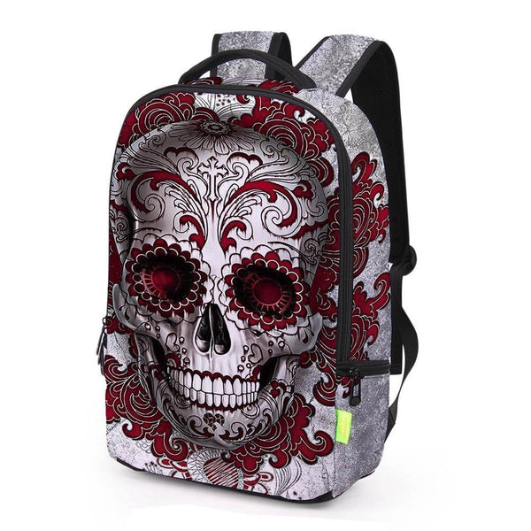 Unisex Skull Print Backpack