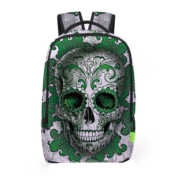 Unisex Skull Print Backpack