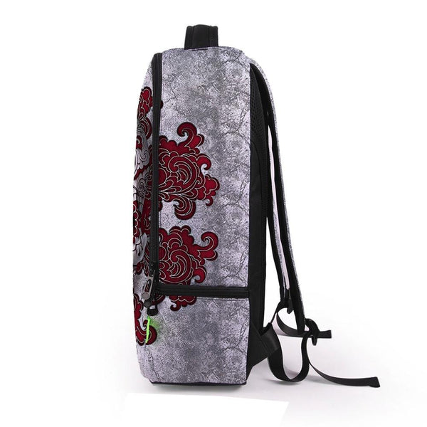 Unisex Skull Print Backpack