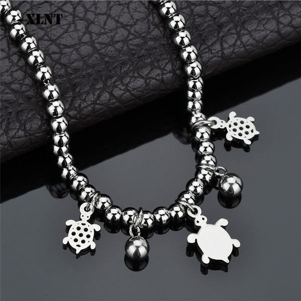 Sea Turtles Stainless Steel Charm Bracelet