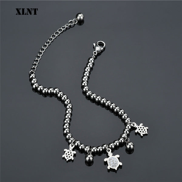 Sea Turtles Stainless Steel Charm Bracelet