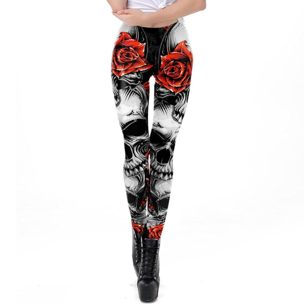 Skull Rose Leggings