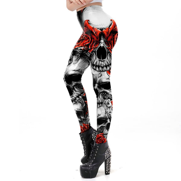 Skull Rose Leggings