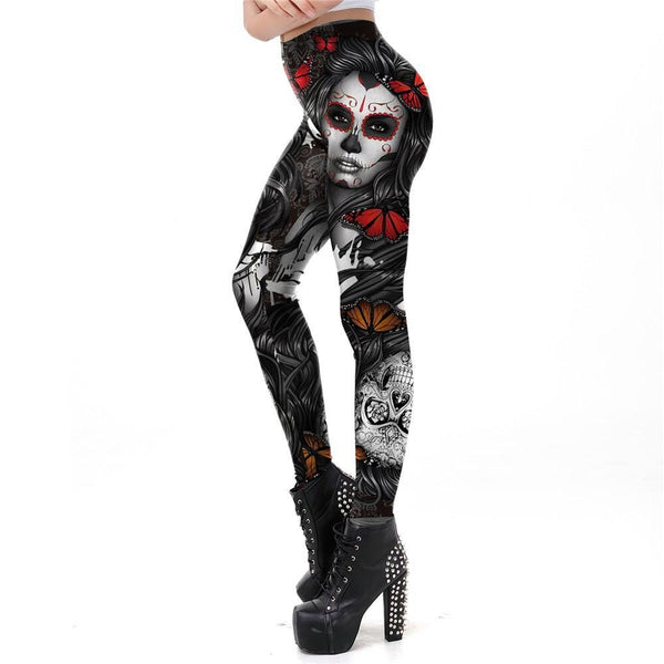 Skull Legging Rose Girl Skull Leggings