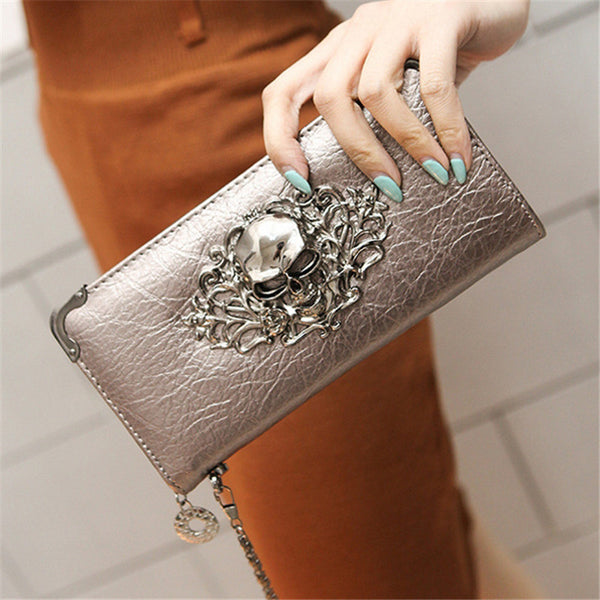Vintage Skull Clutch Wallet
