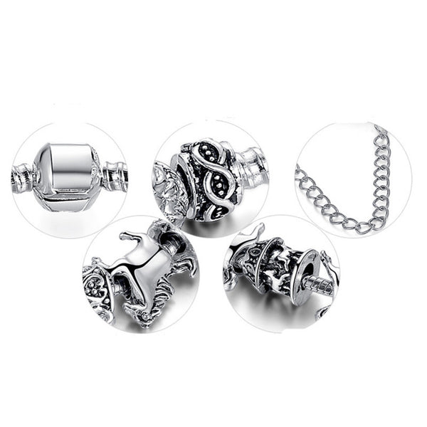 Silver Bangle Horse Bracelet - Free Shipping!