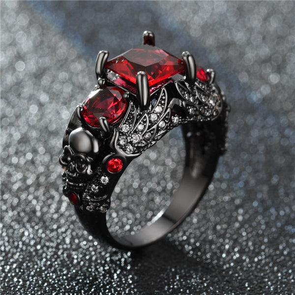 Skull Angel Wing Ring