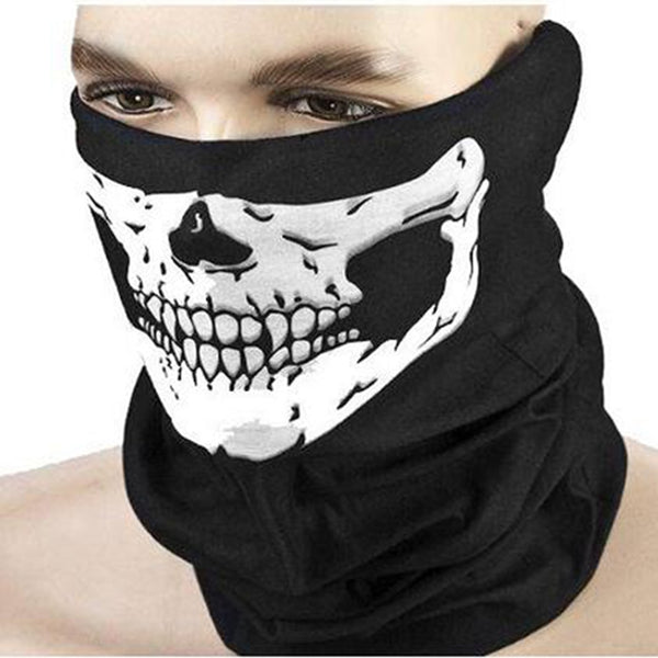 Skull Design Multi Function Half Face Bandana Mask 10 Pack