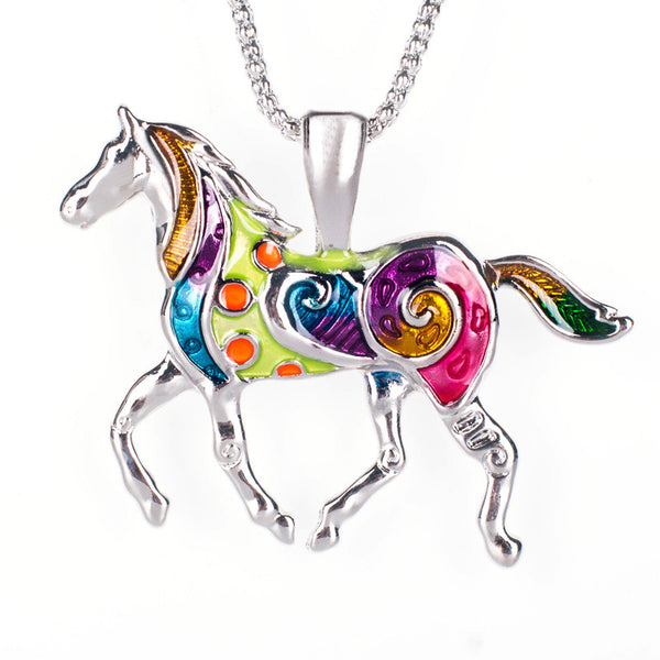Enamel Horse Jewelry Set