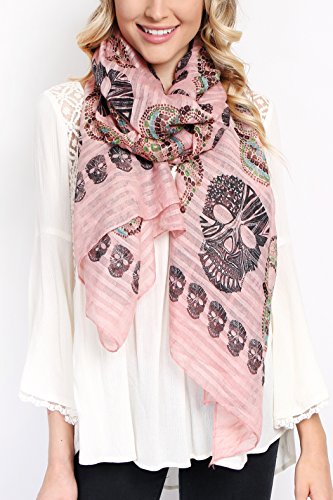 Sugar Skull Print Scarf Wrap