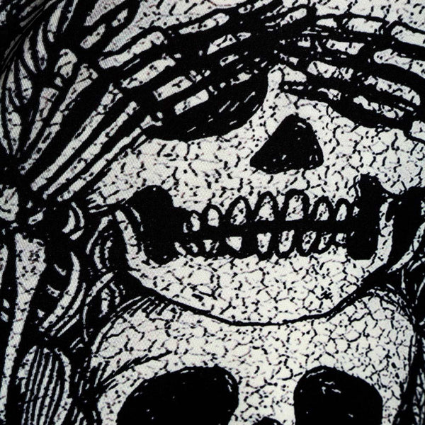 Sleeveless Skull Printed Vintage Mini Dress