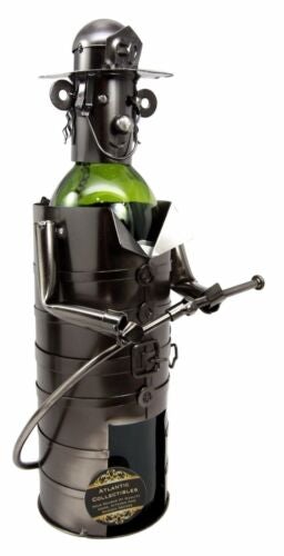 Premium Metal Firefighter Wine Bottle Holder