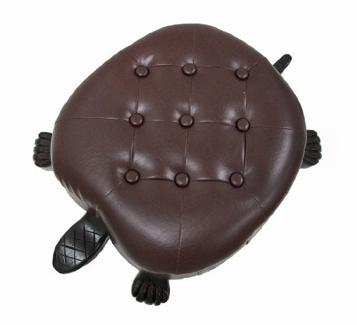 Hand Carved Turtle Ottoman Foot Stool