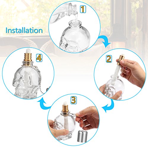 Skull Glass Decanter Lantern